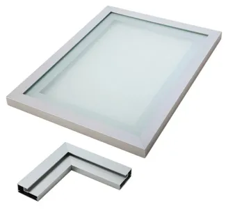 Профиль рамочный алюминиевый на фасады (Серебро)