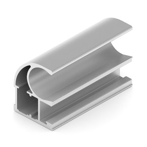 Вертикальный профиль для двери шкафа купе Ручка ассиметричная S-образная (Черный, Серебро, Золото)