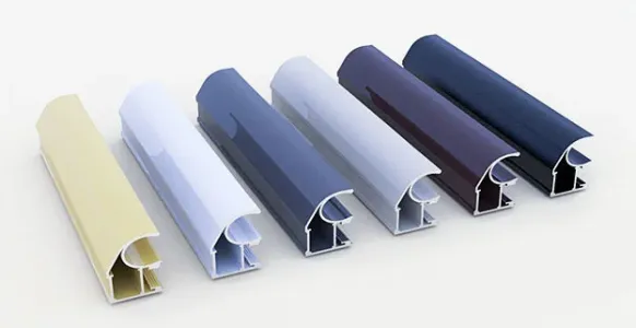 Вертикальный профиль для двери шкафа купе Ручка ассиметричная S-образная (Черный, Серебро, Золото)