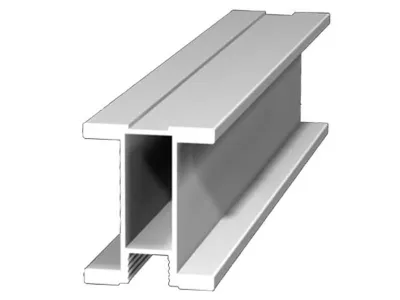 Вертикальный профиль для шкафа купе Н-образная (Черный, Серебро, Золото) 6м